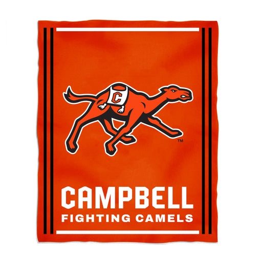 Campbell Camels Vive La Fete Kids Game Day Orange Plush Soft Minky Blanket 36 x 48 Mascot