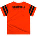 Campbell Camels Vive La Fete Boys Game Day Orange Short Sleeve Tee with Stripes on Sleeves - Vive La Fête - Online Apparel Store