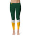 Cal Poly Pomona Broncos Vive La Fete Game Day Collegiate Ankle Color Block Women Green Gold Yoga Leggings