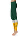 Cal Poly Pomona Broncos Vive La Fete Game Day Collegiate Ankle Color Block Women Green Gold Yoga Leggings - Vive La Fête - Online Apparel Store