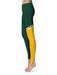 Cal Poly Pomona Broncos Vive La Fete Game Day Collegiate Leg Color Block Women Green Gold Yoga Leggings - Vive La Fête - Online Apparel Store