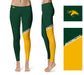 Cal Poly Pomona Broncos Vive La Fete Game Day Collegiate Leg Color Block Women Green Gold Yoga Leggings - Vive La Fête - Online Apparel Store