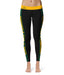 Cal Poly Pomona Broncos Vive La Fete Game Day Collegiate Green Stripes Women Black Yoga Leggings 2 Waist Tights