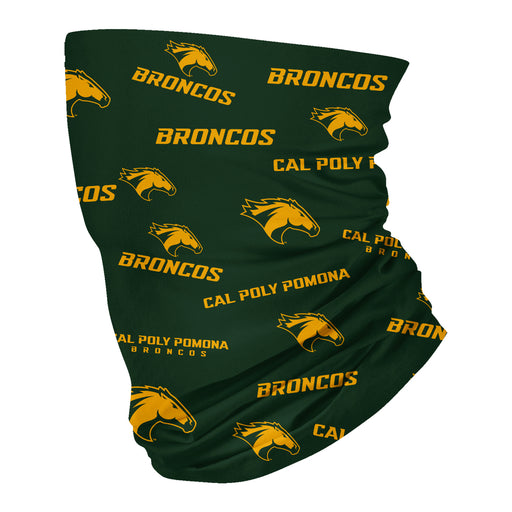 Cal Poly Pomona Broncos Vive La Fete All Over Logo Game Day Collegiate Face Cover Soft 4-Way Stretch Neck Gaiter - Vive La Fête - Online Apparel Store