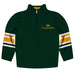 Cal Poly Pomona Broncos Vive La Fete Game Day Green Quarter Zip Pullover Stripes on Sleeves