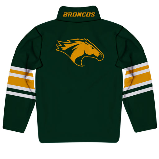 Cal Poly Pomona Broncos Vive La Fete Game Day Green Quarter Zip Pullover Stripes on Sleeves - Vive La Fête - Online Apparel Store