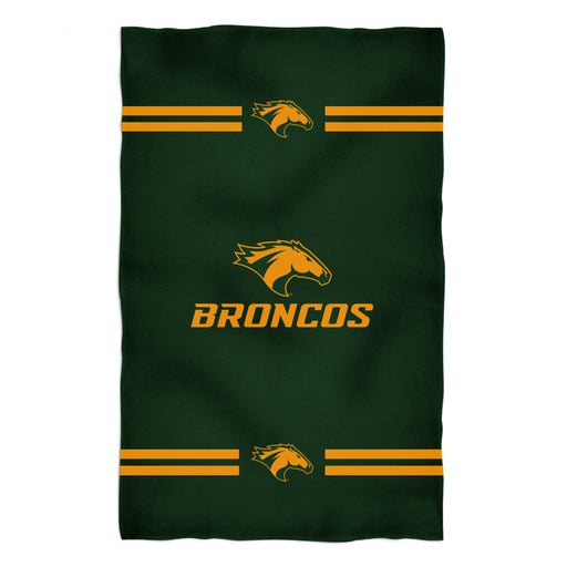 Cal Poly Pomona Broncos Vive La Fete Game Day Absorvent Premium Green Beach Bath Towel 51 x 32 Logo and Stripes
