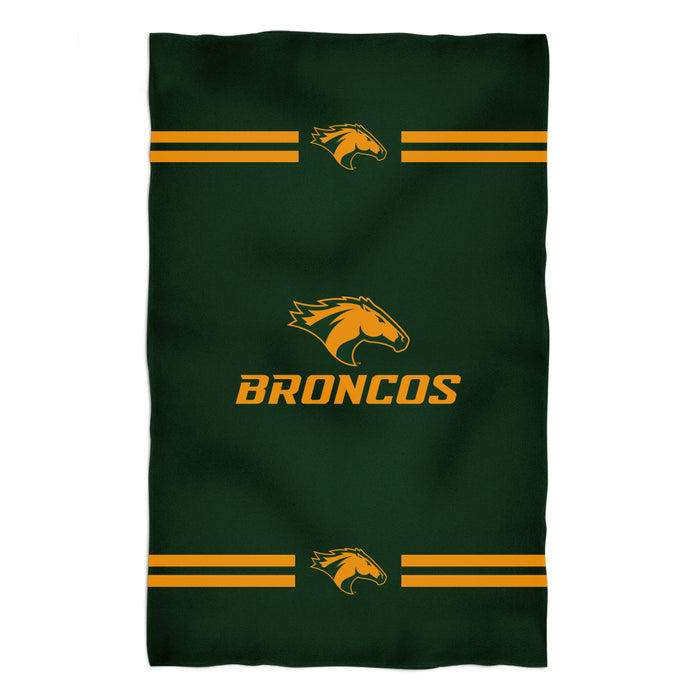 Cal Poly Pomona Broncos Vive La Fete Game Day Absorvent Premium Green Beach Bath Towel 51 x 32 Logo and Stripes