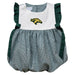 Cal Poly California State Polytechnic Pomona Broncos Embroidered Hunter Green Gingham Short Sleeve Girls Bubble