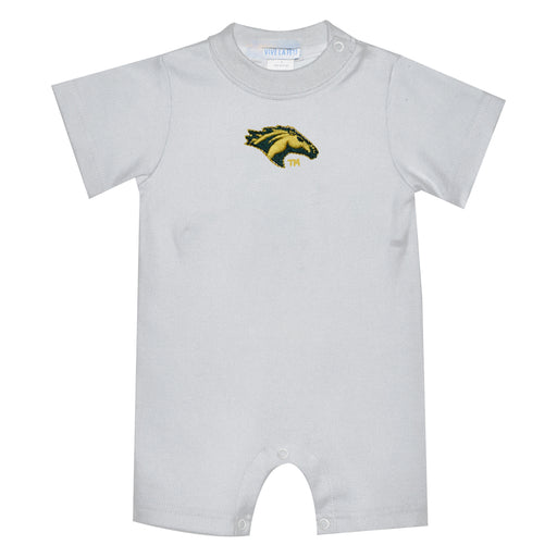 Cal Poly California State Polytechnic Pomona Broncos Embroidered White Knit Short Sleeve Boys Romper