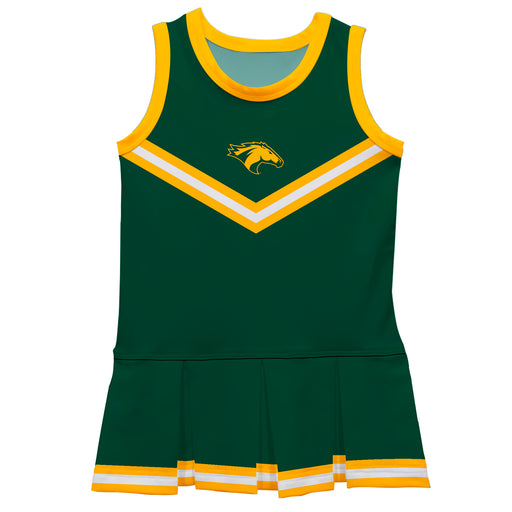 Cal Poly California State Polytechnic Pomona Broncos Vive La Fete Game Day Green Sleeveless Cheerleader Dress