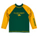 Cal Poly Pomona Broncos Vive La Fete Logo Green Gold Long Sleeve Raglan Rashguard