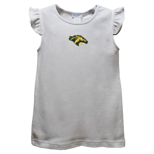 Cal Poly California State Polytechnic Pomona Broncos Embroidered White Knit Angel Sleeve