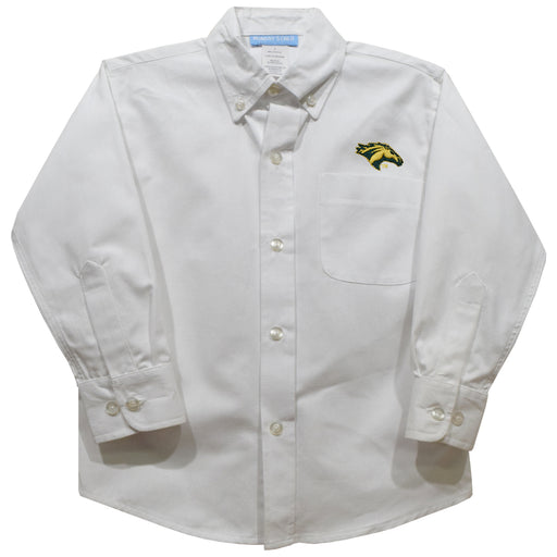 Cal Poly California State Polytechnic Pomona Broncos Embroidered White Long Sleeve Button Down Shirt