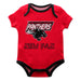Clark Atlanta University Pantherse Vive La Fete Infant Game Day Red Short Sleeve Onesie New Fan Logo and Mascot Bodysuit
