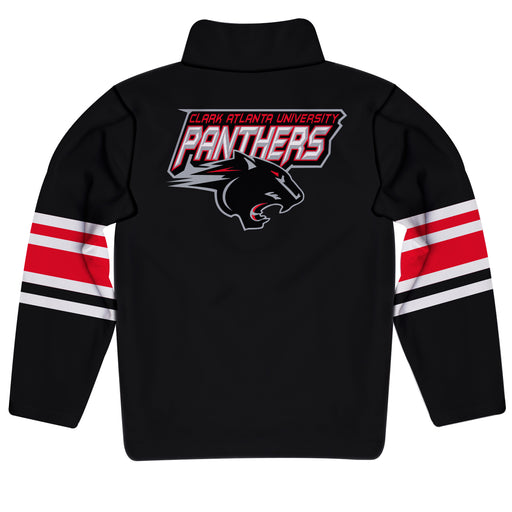 Clark Atlanta University Panthers Vive La Fete Game Day Black Quarter Zip Pullover Stripes on Sleeves - Vive La Fête - Online Apparel Store