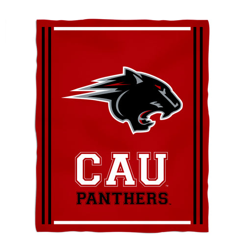 Clark Atlanta University Panthers Vive La Fete Kids Game Day Red Plush Soft Minky Blanket 36 x 48 Mascot