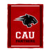 Clark Atlanta University Panthers Vive La Fete Kids Game Day Red Plush Soft Minky Blanket 36 x 48 Mascot