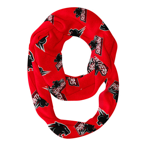 Clark Atlanta Panthers Vive La Fete Repeat Logo Game Day Collegiate Women Light Weight Ultra Soft Infinity Scarf