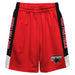 Clark Atlanta Panthers Vive La Fete Game Day Red Stripes Boys Solid Black Athletic Mesh Short