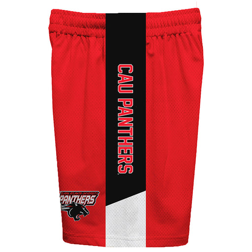Clark Atlanta Panthers Vive La Fete Game Day Red Stripes Boys Solid Black Athletic Mesh Short - Vive La Fête - Online Apparel Store