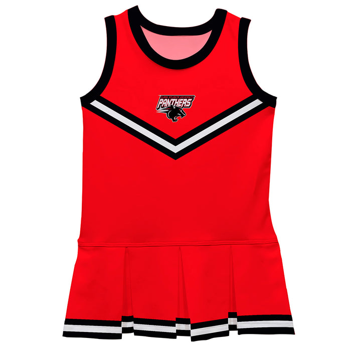 Clark Atlanta Panthers Vive La Fete Game Day Red Sleeveless Cheerleader Dress