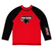 Clark Atlanta Panthers Vive La Fete Logo Red Black Long Sleeve Raglan Rashguard