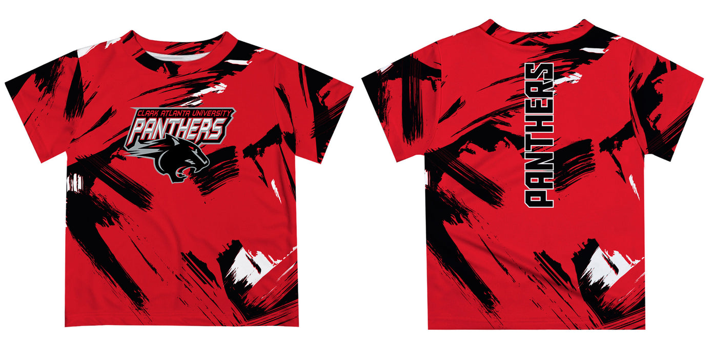 Clark Atlanta University Panthers Vive La Fete Boys Game Day Red Short Sleeve Tee Paint Brush - Vive La Fête - Online Apparel Store