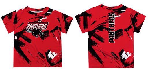Clark Atlanta University Panthers Vive La Fete Boys Game Day Red Short Sleeve Tee Paint Brush - Vive La Fête - Online Apparel Store