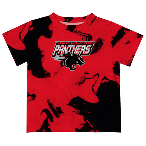 Clark Atlanta University Panthers Vive La Fete Marble Boys Game Day Red Short Sleeve Tee