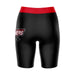 Clark Atlanta Panthers Vive La Fete Game Day Logo on Thigh and Waistband Black and Red Women Bike Short 9 Inseam - Vive La Fête - Online Apparel Store