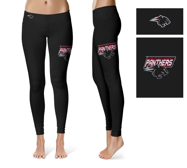 Clark Atlanta Panthers Vive La Fete Game Day Collegiate Large Logo on Thigh Women Black Yoga Leggings 2.5 Waist Tights - Vive La Fête - Online Apparel Store