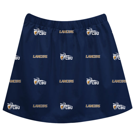 California Baptist Lancers CBU Skirt Navy All Over Logo - Vive La Fête - Online Apparel Store
