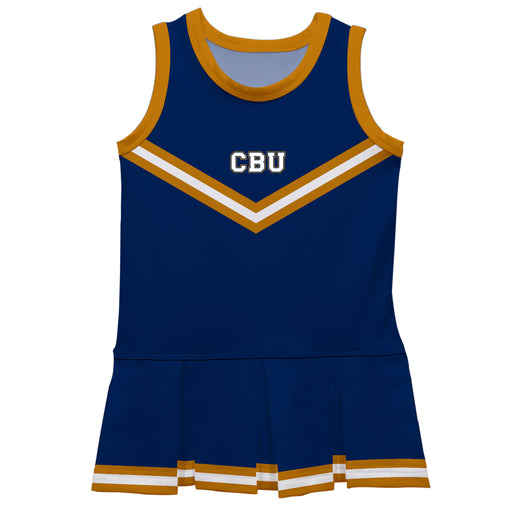 California Baptist Lancers CBU Vive La Fete Game Day Blue Sleeveless Cheerleader Dress