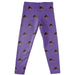 City College of New York Beavers Girls Vive La Fete All Over Logo Elastic Waist Classic Play Purple Leggings Tights