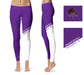 City College of New York CCNY Vive La Fete Game Day Collegiate Leg Color Block Women Purple White Yoga Leggings - Vive La Fête - Online Apparel Store