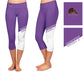 City College of New York Beavers Vive La Fete Collegiate Leg Color Block Girls Purple White Leggings - Vive La Fête - Online Apparel Store