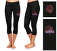 City College of New York Beavers Vive La Fete Collegiate Large Logo on Thigh and Waist Girls Black Capri Leggings - Vive La Fête - Online Apparel Store