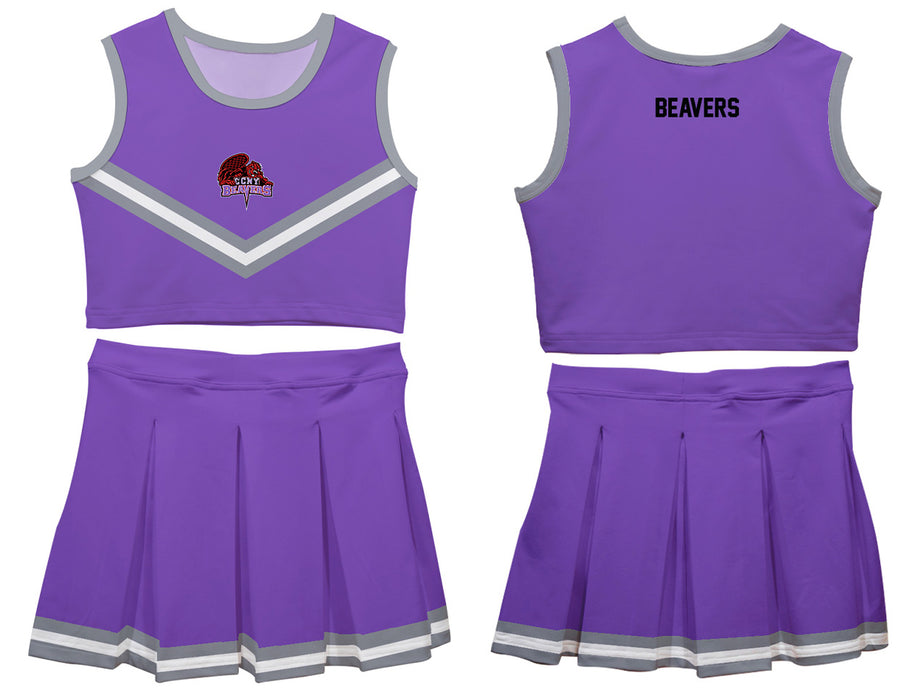City College of New York Beavers Vive La Fete Game Day Purple Sleeveless Cheerleader Set - Vive La Fête - Online Apparel Store