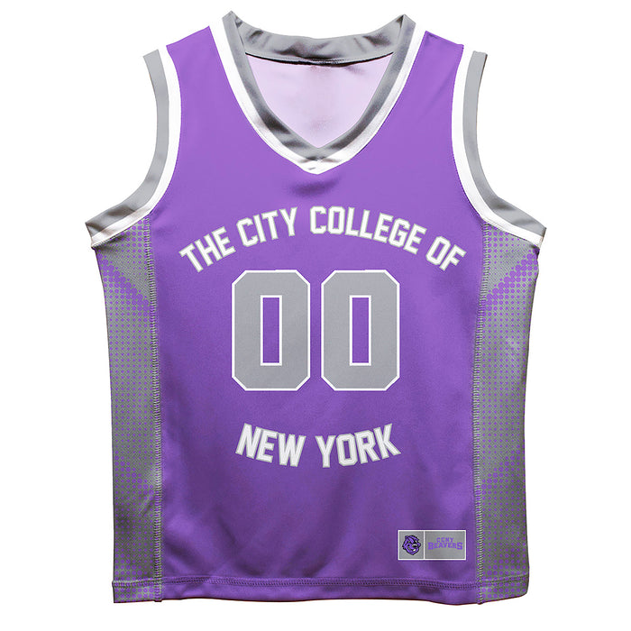 City College of New York Beavers Vive La Fete Game Day Purple Boys Fashion Basketball Top