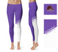 City College of New York Beavers Vive La Fete Game Day Collegiate Leg Color Block Women Purple White Yoga Leggings - Vive La Fête - Online Apparel Store