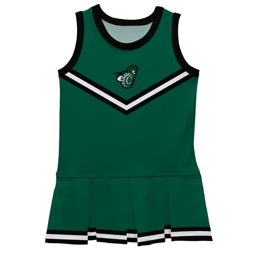 Castleton University Spartans Vive La Fete Game Day Green Sleeveless Cheerleader Dress