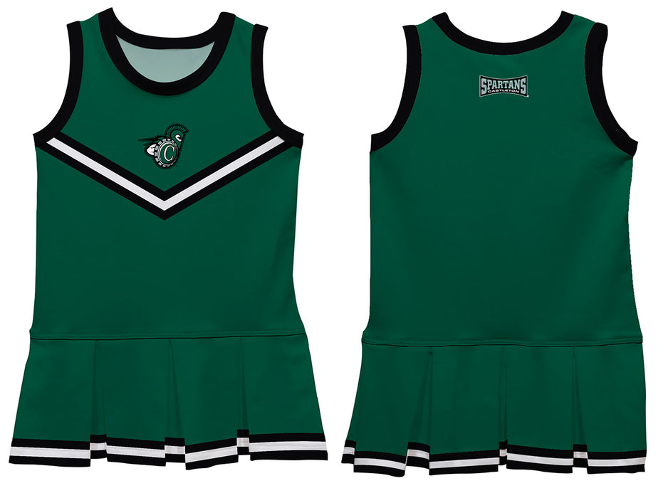 Castleton University Spartans Vive La Fete Game Day Green Sleeveless Youth Cheerleader Dress - Vive La Fête - Online Apparel Store