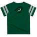 Castleton University Spartans Vive La Fete Boys Game Day Green Short Sleeve Tee with Stripes on Sleeves - Vive La Fête - Online Apparel Store