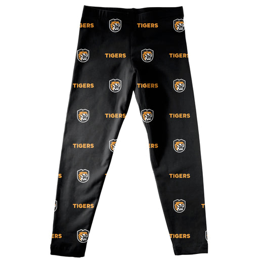 Colorado College Tigers Vive La Fete Girls Game Day All Over Logo Elastic Waist Classic Play Black Leggings Tights - Vive La Fête - Online Apparel Store