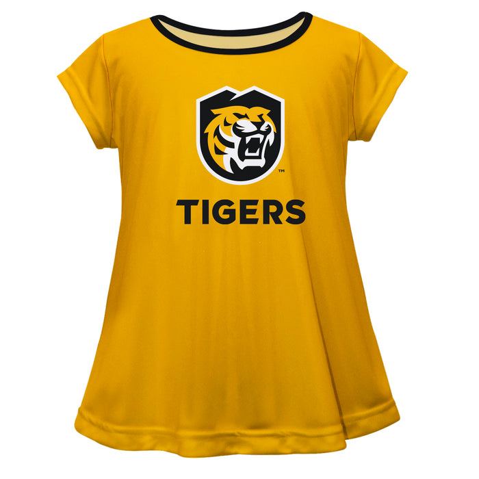 Colorado College Tigers Vive La Fete Girls Game Day Short Sleeve Gold Top with School Mascot and Name - Vive La Fête - Online Apparel Store