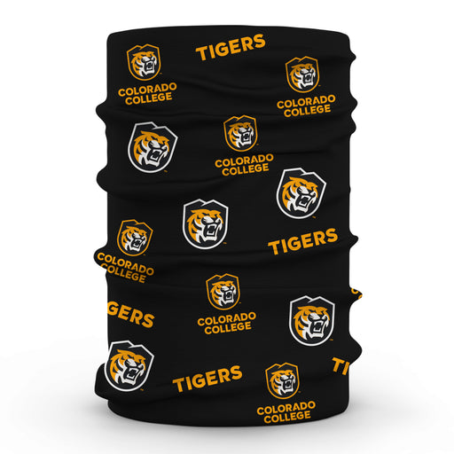 Colorado College Tigers Vive La Fete All Over Logo Game Day  Collegiate Face Cover Soft 4-Way Stretch Neck Gaiter - Vive La Fête - Online Apparel Store