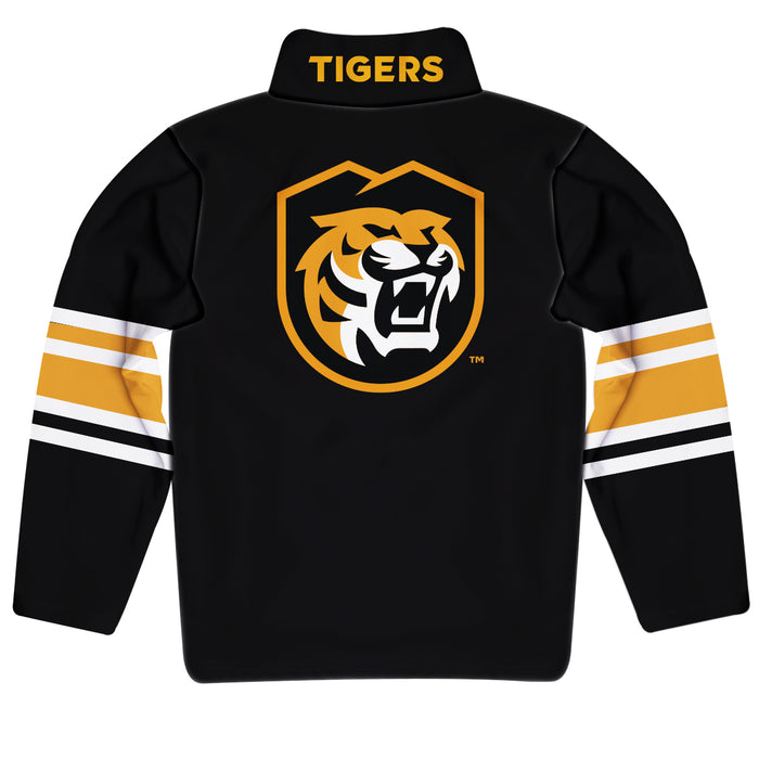 Colorado College Tigers Vive La Fete Game Day Black Quarter Zip Pullover Stripes on Sleeves - Vive La Fête - Online Apparel Store