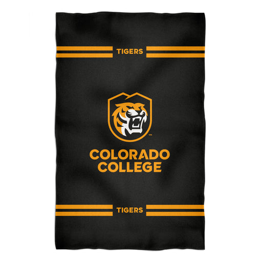 Colorado College Tigers Vive La Fete Game Day Absorvent Premium Black Beach Bath Towel 51 x 32" Logo and Stripes" - Vive La Fête - Online Apparel Store