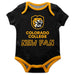 Colorado College Tigers Vive La Fete Infant Game Day Black Short Sleeve Onesie New Fan Logo and Mascot Bodysuit - Vive La Fête - Online Apparel Store